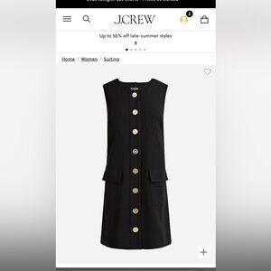 J. Crew Button front shift dress in drapey crepe. Size small. Never worn.